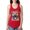 Red, variant on Dean Russo Best Dog Dog Lover Ladies Racerback Tank Top, Dark Grey, Medium