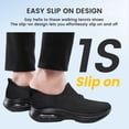 thumbnail image 5 of AMANSSE Men's Hands-Free Slip On Walking Shoes Non Slip Sock Sneakers Air Cushion Lightweight Comfortable Casual Tennis Workout Running Shoes All Black Size 7, 5 of 6