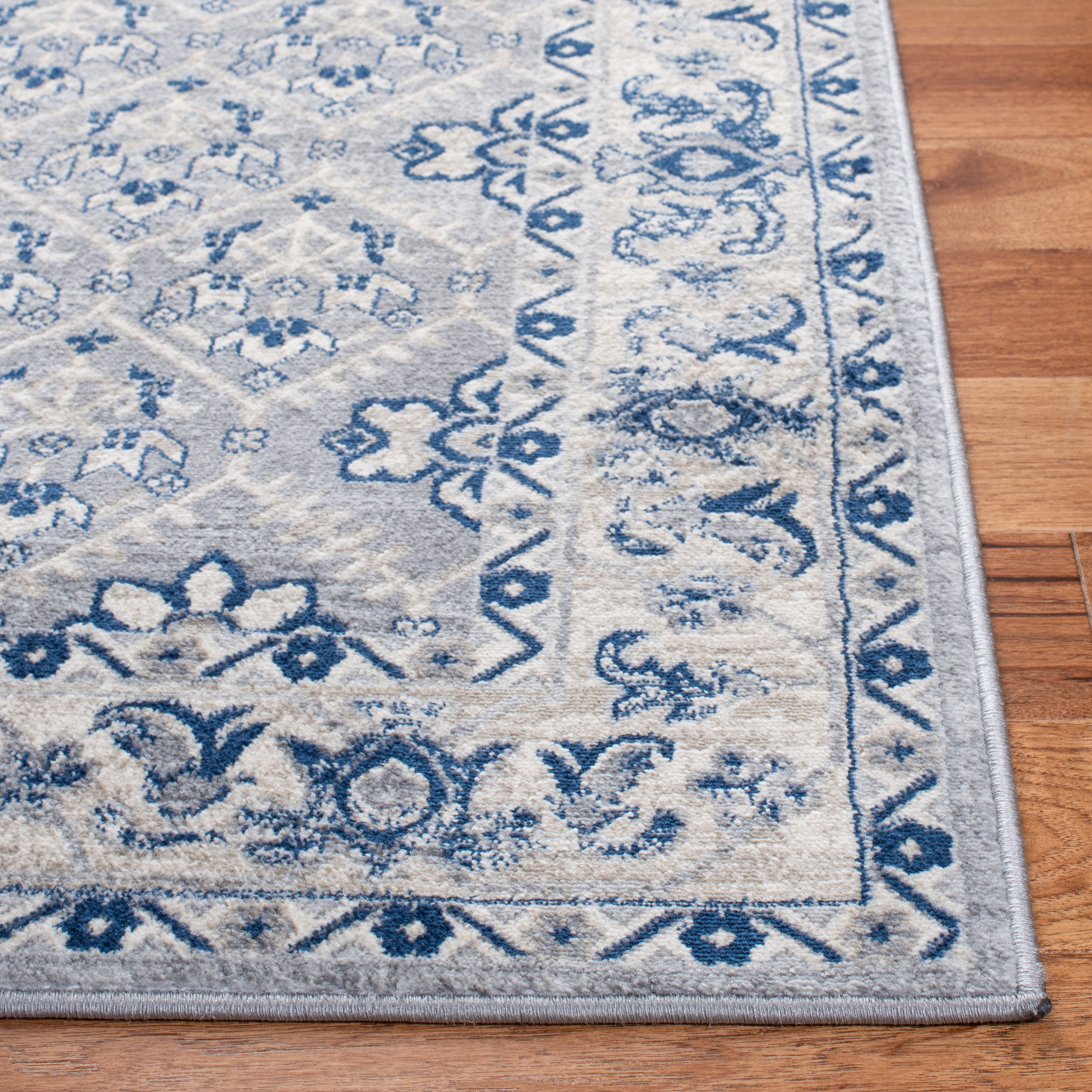 SAFAVIEH Brentwood Pompeii Geometric Area Rug, Gray/Blue, 6' x 9'