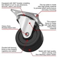 thumbnail image 3 of Caster Wheels Online Best Service, paquete de 24 unidades, 2 pulgadas, goma negra, 3 of 8