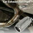 thumbnail image 2 of Unique Bargains Car Exhaust Flex Pipe 3.14 Inch OD Flexible Braided Exhaust Tube Universal Flexible Pipe Tubing Silver Tone 1 Pc, 2 of 6