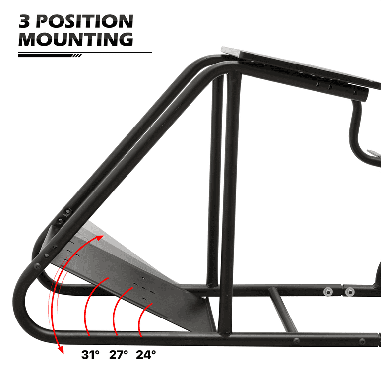 MoNiBloom Racing Simulator Cockpit Fit for Logitech G25, G27, G29, G920  Thrustmaster TX F458, T500 RS, T300RS, PS5 Xbox Racing Wheel Stand, Black
