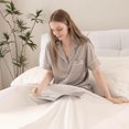 thumbnail image 5 of California King Sheet Sets - 100% Cotton Sheets, 400 Thread Count Sateen California King Sheets with 16" Deep Pocket, 4-Piece Soft Breathable Hotel Luxury Cal King Sheet Set, Cream White, 5 of 13
