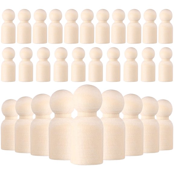 30 Pcs Weird Educational Toys Little Wooden Man Child