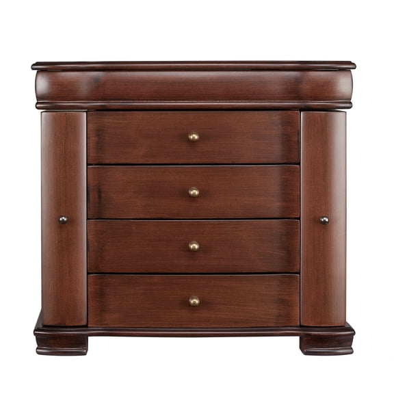 Large Brushed Brown Jewelry Box