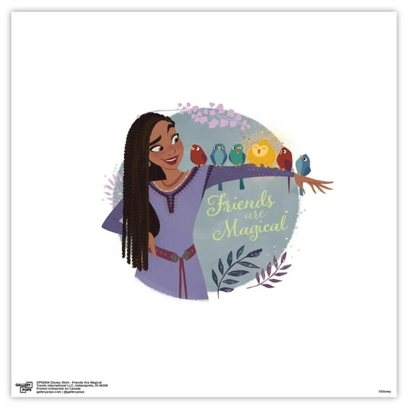 Gallery Pops Disney Wish - Friends Are Magical Wall Art, Unframed Version, 12" x 12"
