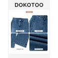 thumbnail image 6 of DOKOTOO Women's Wide Leg Jeans High Waisted Stretchy Straight Leg Denim Pants with Pockets Loose Fit Trendy Jeans for Casual (Sizes 4-18), 6 of 8