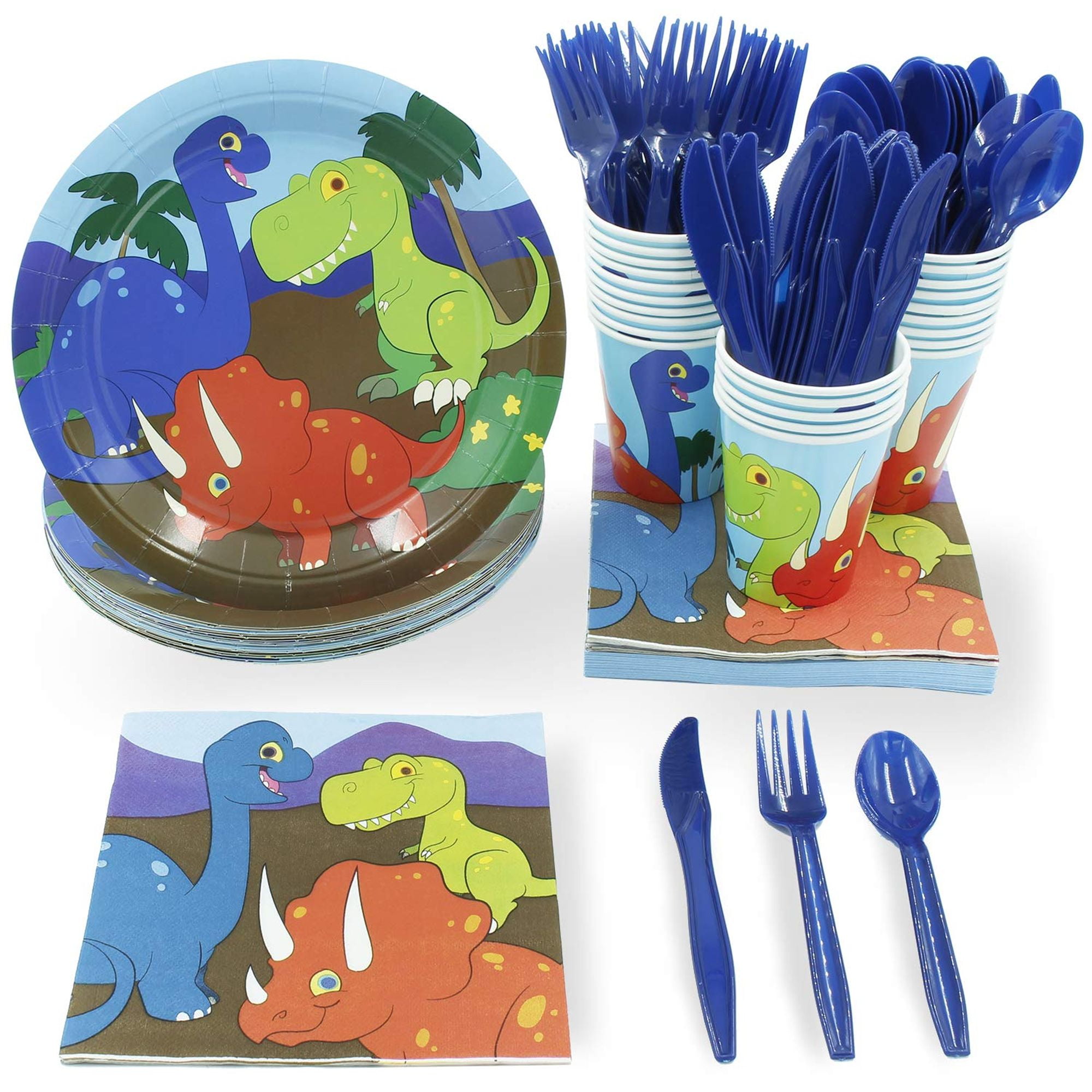 Juvale Dinosaur Party Supplies (Serves 24) Perfect Dinosaur Birthday