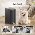 thumbnail image 3 of KSSKSS 2.6 Gallon/10L Slim Stainless Steel Bathroom Trash Can with Soft Close Lid, for Narrow Spaces,Bathroom, Bedroom (Black), 3 of 8