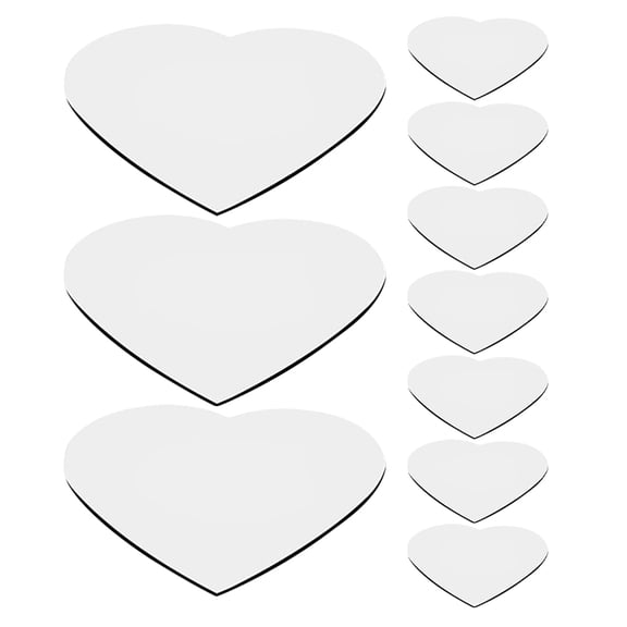 10pcs Heart Shaped Sublimation Magnet Blanks For Diy Crafts Home Handicrafts Material Heat Sublimation Magnets Blank Magnets For Fridge