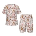 thumbnail image 1 of Balery Autumn Floral Deer Conjunto de Pijama Infantil de Manga Corta con Estampado – Ropa de Dormir de Algodón Suave-X-Large, 1 of 6