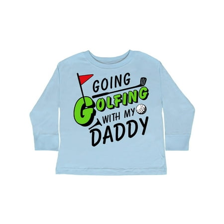 

Inktastic Going Golfing with my Daddy- kids golf Gift Toddler Boy or Toddler Girl Long Sleeve T-Shirt