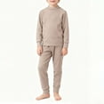 thumbnail image 3 of YAYUBA Fleece Lined Toddler Thermal Set, Thermal Underwear for Kids, Black Base Layer Long Johns for Boys Girls, 3 of 6