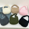 thumbnail image 3 of Elegant Quilted Puffer Shoulder Purse Spacious Padded Underarm Bag Office Work Bag For Daily Use And Travel, 3 of 20