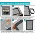 thumbnail image 4 of Mosquito Net Window 300x120cm Fiberglass Mosquito Net Roll Type Mosquito Net Mesh Mosquito Net Mosquito Net Window DIY Mosquito Net for Door and Window (Black), 4 of 5
