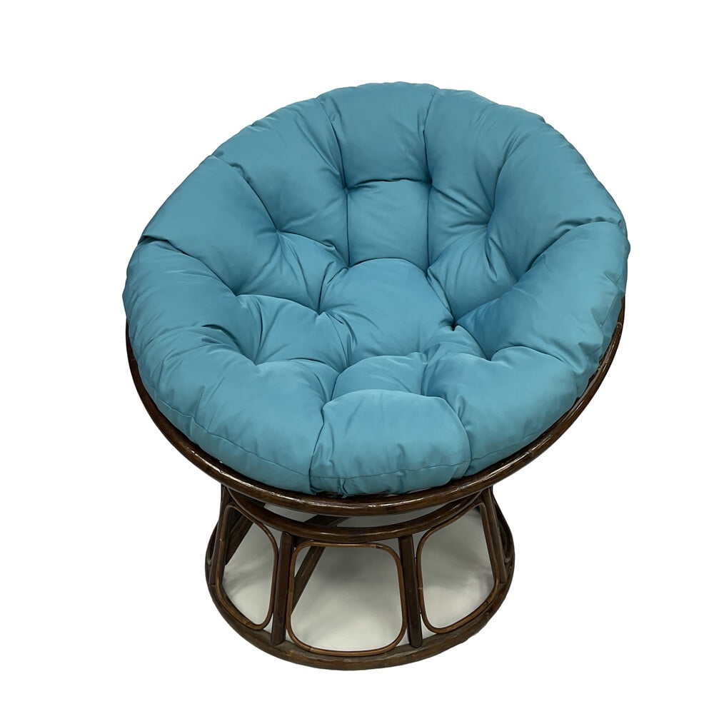 JIAN YA NA Indoor Outdoor Papasan Cushion, 47-inch Hanging Egg Chair Cushion Replacement (Without Chair), Blue