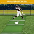 thumbnail image 6 of Premium Baseball Batting Mat: 12 x 6 ft Indoor/Outdoor Portable Baseball Softball Hitting Mat, Non-slip Rubber Bottom Batting Cage Mat with Home Plate for Batter, Pitcher and Catcher Training, 6 of 7