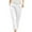 White, variant on Fashion!Tejiojio Women Clothes Wholesale Women's Elastic Waist Petite Pants Solid Color Large Pocket Cotton Linen Straight Pants