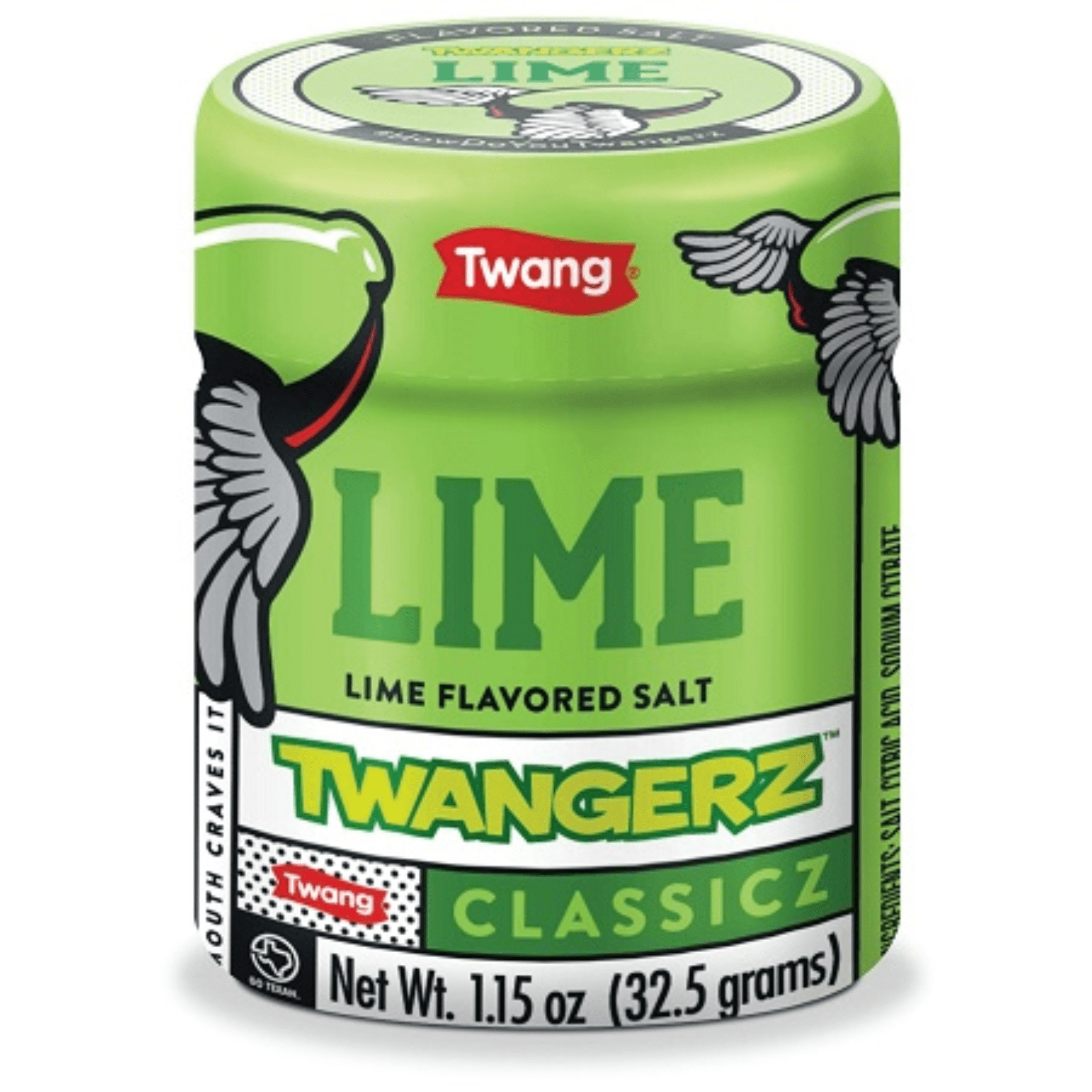 Twang Twangerz Flavorful LIME Salt Shaker 1.15 ounce per bottle, 10 COUNT Add Some Zest to Your Favorite Snacks