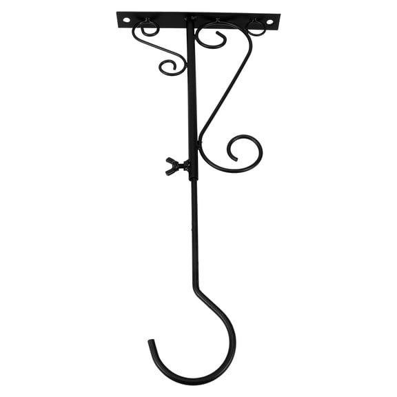WORGEOUS Hanging Basket Iron Hanger Retractable Outdoor Garden Wall Hook Plant Hook for Lantern