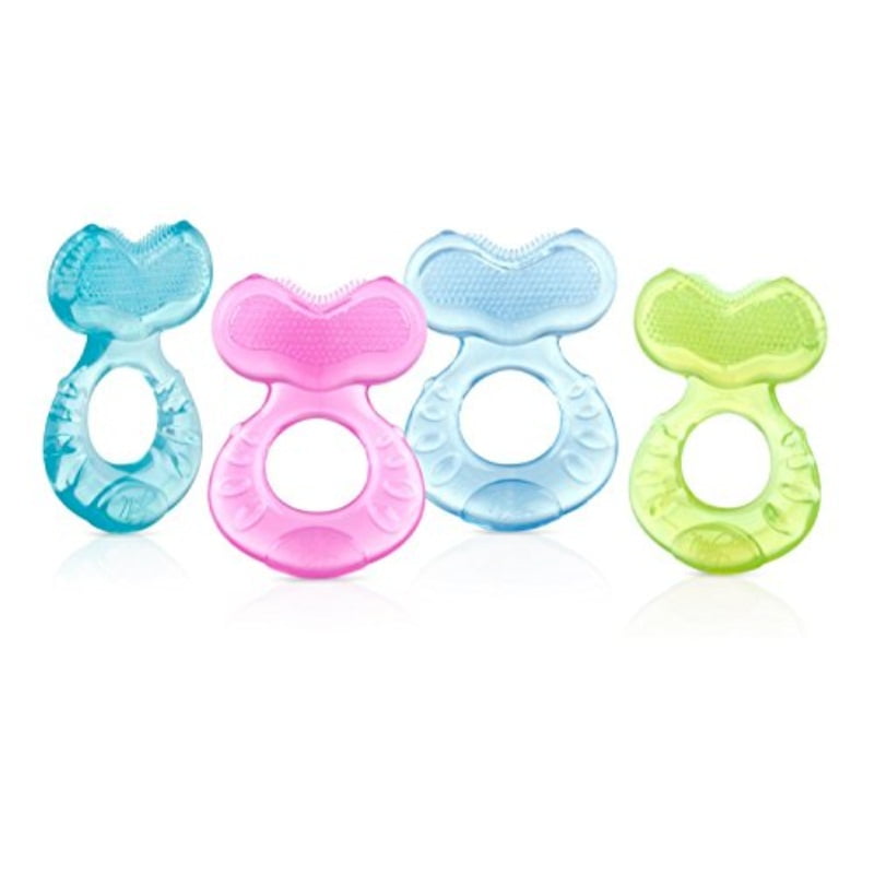 Nuby Silicone Teetheeez Teether with Bristles, Includes Hygienic Case