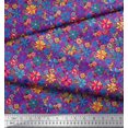 thumbnail image 3 of Soimoi Velvet Fabric Aster Flower Decor Fabric Printed Yard 58 Inch Wide, 3 of 3