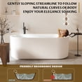 thumbnail image 6 of Senfot 59 Inch Acrylic Freestanding Bathtub Modern Oval Standalone Soaking Tub Deep Soaker Easy to Install for Contemporary Bathroom White 59 Inch, 6 of 7