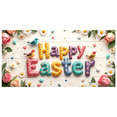 thumbnail image 5 of LUUFILx Easter Celebration Party Decoration Happy Easter Banner Background with Colorful Bunnies Eggs Spring Backdrop for Photography Props Festive Decor, 5 of 8