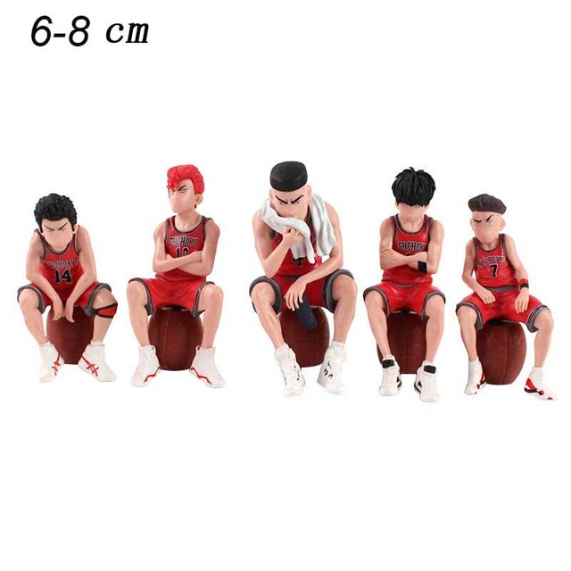 SLAM DUNK Anime Figure Toy, Hanampiercing, Sakuragi Figurine, Rukawa Kaede Akagi, Tokyo Enori, Yagi Ryota Action Figure Model Toy, Conjunto de 5 piezas5 uds 7-8cm4 zhangmengya unisex