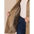 thumbnail image 5 of Abrigo de Invierno Allegra K Para Mujer Caqui M con cuello Peter Pan, 5 of 5