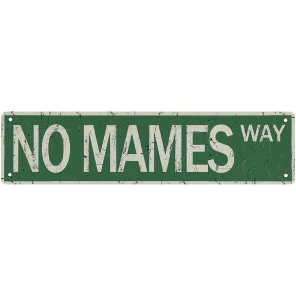 Road Sign No Mames Way Street Sign Vintage Funny Metal Tin Sign 4X16 Inch Wall Decorations