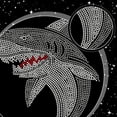 thumbnail image 3 of Glass Hotfix Rhinestone Iron on Appliques Costume Accessories for Clothes Pants Shark 297x210mm, 3 of 7