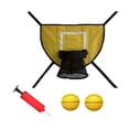 thumbnail image 1 of Mini trampolín de baloncesto con aro de baloncesto desprendible para mates seguros. Accesorio de trampolín de fácil instalación para todas las amarillo, 1 of 8