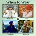 thumbnail image 4 of Funky Junque Slouchy Beanie for Women – Warm Winter Hat, Soft Chunky Cable Knit Oversized Slouch Beanies for Cold Weather, Cozy Stylish Fashion Hats - Beige, 4 of 9