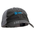 thumbnail image 5 of The Throwing Dart Embroidered Frayed Mesh Cap - Black OSFM, 5 of 5