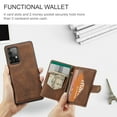 thumbnail image 3 of Nalacover Wallet Case for Samsung Galaxy A73 5G with Detachable Back Card Slots Holder Magnetic Closure Cover, Premium PU Leather Slim Kickstand Soft Silicone Shockproof Lens Protective Case,Brown, 3 of 9