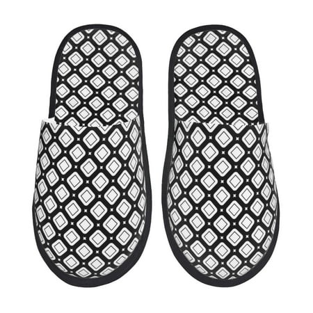 

Slippers for Women Men rhombuses Geometry pattern Warm Womens Mens House Shoes Bedroom Slippers Fuzzy Memory Foam Slippers Winter House Indoor Shoes Aesthetic Dorm Slippers