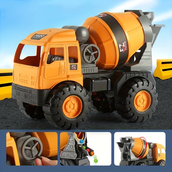 KEINXS Excavatrice Jouet Voiture Grande Voiture d'Ingénierie Ensemble Benne Camion-Citerne Mélange Excavatrice Grue Cadeau d'Halloween