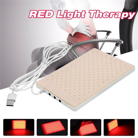 165LED USB Infrared Light Heating Therapy Pad Lamp Body Muscle Pain Relief Drugs Alternative Treatment, Time & Temperature