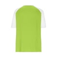 thumbnail image 4 of BOMYJESK Womens Tops Short Sleeve Henley V-Neck Color Block Tunic Tops Dressy Casual Loose Basic Tops 2026 Summer Fashion Tee Blouse Mint Green 3XL, 4 of 5