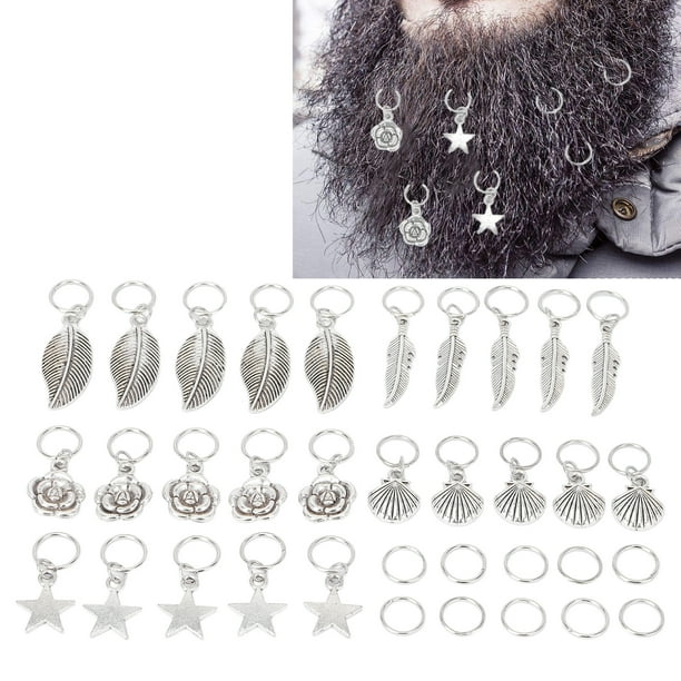 Tbest Hair Jewels 35pcs Hair Jewelry Metal Durable Simple Design Different Pattern Wide Application Hair Rings braiding Hair Accessories