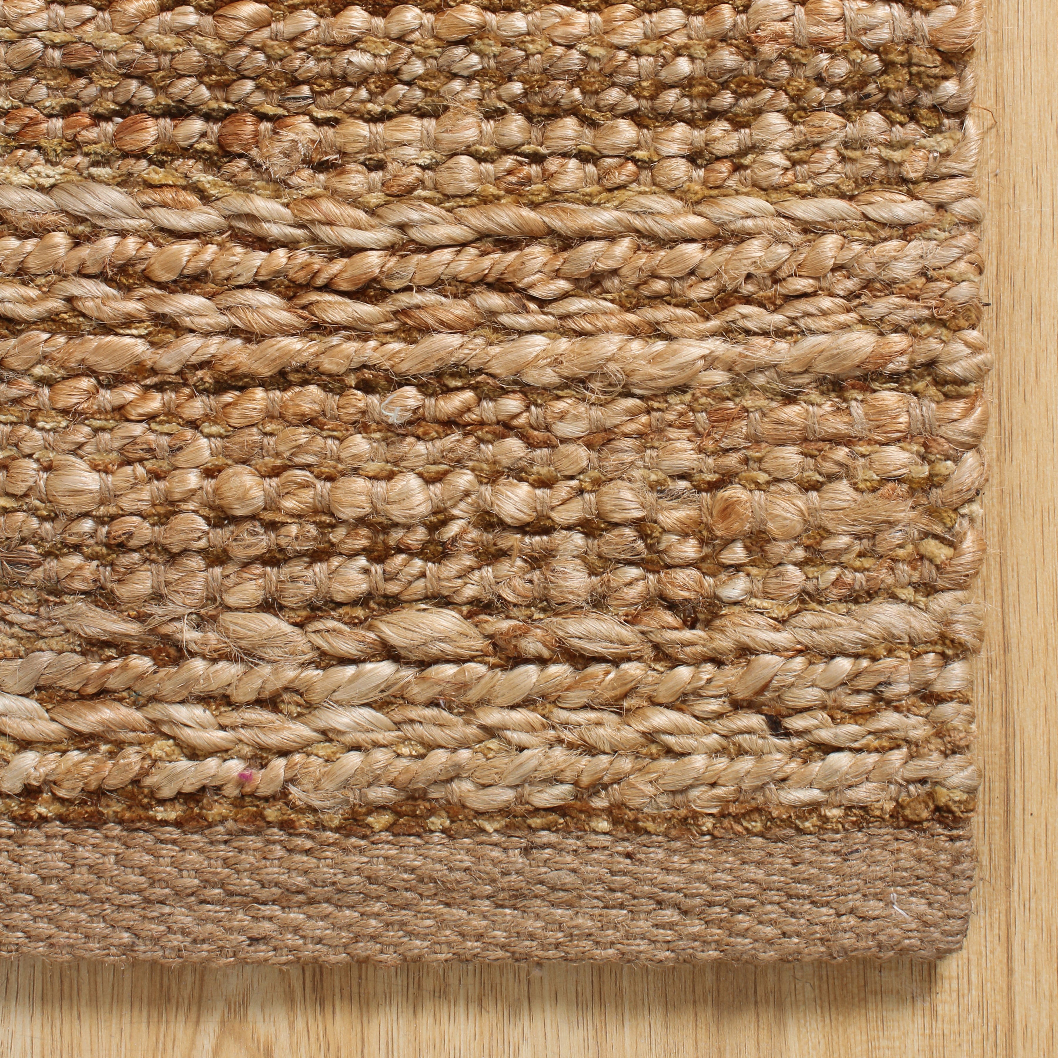 LR Home Natalie Belle Brown Braided Farmhouse Jute Blend Area Rug, 5' x 7'9"