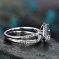 thumbnail image 4 of HeartsAndYou 1.4ct Natural Blue Aquamarine Engagement Ring 14k SOLID White Gold Bridal Set, 4 of 9