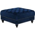 thumbnail image 1 of Meridian Furniture Sabrina Contemporary Velvet Ottoman in Navy, 1 of 4