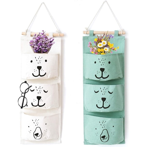 Bolsa colgante, bolsa de almacenamiento colgante, almacenamiento con 3 bolsillos, organizador de bolsillo colgante, bolsa de almacenamiento, bolsa de tela para colgar, bolsa de almacenamiento para bañ