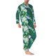 thumbnail image 2 of Balery Peacock And Flowers Pijama para Hombre de Dos Piezas con Manga Larga, Conjunto de Dormir y Descanso Suave con Bolsillos-XX-Large, 2 of 7