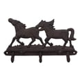 thumbnail image 2 of Ebros Cast Iron Rustic Country Galloping Horses Wall Hanging Hooks 11" W 3 Hook, 2 of 8