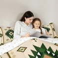 thumbnail image 5 of Manfei Brown Boho Bohemain Full Size Comforter Sets,Green Aztec Floral Bedding Comforter Set,Bohemain Geometry Bedding Sets,Breathable Room Decorative Reversible,3 Pieces, 5 of 8