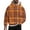 Orange, variant on Men Fashion Hoodies Sweatshirts Autumn Winter Street Leisure Travel Outdoor Sports Plaid Print Slim Fit Hooded Long Sleeve Sweater Top