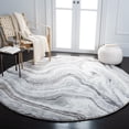 thumbnail image 3 of SAFAVIEH Cyrus Lance Abstract Shag Area Rug, Gray/Beige, 6'7" x 6'7" Round, 3 of 11